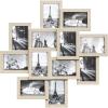 imageSONGMICS 4x6 Collage Picture Frames 12Pack Photo Collage Frame for Wall Decor Glass Front Assembly Required Maroon Brown Heather Greige Ash BlackNatural Beige