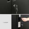 imageSONGMICS Garage Cabinet Metal Storage Cabinet with Doors and Shelves for Home Office Garage and Utility Room Black UOMC013B01Black