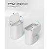 imageSONGMICS Hanging Trash Can 24 Gallon Compost Bin With Lid Wall Mounted for Kitchen Cupboard Bathroom Under Sink White ULTB820W9White