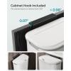 imageSONGMICS Hanging Trash Can 24 Gallon Compost Bin With Lid Wall Mounted for Kitchen Cupboard Bathroom Under Sink White ULTB820W9White