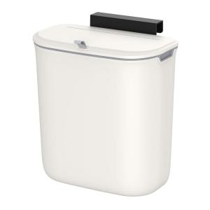 imageSONGMICS Hanging Trash Can 24 Gallon Compost Bin With Lid Wall Mounted for Kitchen Cupboard Bathroom Under Sink White ULTB820W9White