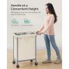 imageSONGMICS Laundry Basket with Wheels Rolling Laundry Hamper 238 Gallons 90L Removable Liner Steel Frame with Handle Blanket Storage 24 x 114 x 319 Inches Cream White URLS003W01White