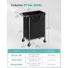 imageSONGMICS Laundry Basket with Wheels Rolling Laundry Hamper 238 Gallons 90L Removable Liner Steel Frame with Handle Blanket Storage 24 x 114 x 319 Inches Cream White URLS003W01Black