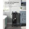 imageSONGMICS Laundry Basket with Wheels Rolling Laundry Hamper 238 Gallons 90L Removable Liner Steel Frame with Handle Blanket Storage 24 x 114 x 319 Inches Cream White URLS003W01Black