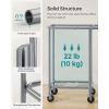 imageSONGMICS Laundry Basket with Wheels Rolling Laundry Hamper 238 Gallons 90L Removable Liner Steel Frame with Handle Blanket Storage 24 x 114 x 319 Inches Cream White URLS003W01White