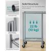 imageSONGMICS Laundry Basket with Wheels Rolling Laundry Hamper 238 Gallons 90L Removable Liner Steel Frame with Handle Blanket Storage 24 x 114 x 319 Inches Cream White URLS003W01Black
