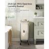 imageSONGMICS Laundry Basket with Wheels Rolling Laundry Hamper 238 Gallons 90L Removable Liner Steel Frame with Handle Blanket Storage 24 x 114 x 319 Inches Cream White URLS003W01White