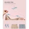 imageSONGMICS Pants Hangers 30 Pack Clear Plastic Hangers 16 x 89 Inches Skirt Hangers with Adjustable Clips Wide Shoulder Notches 360 Swivel Hook for Pants Skirts Dresses Clear UCRP075W0130
