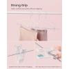 imageSONGMICS Pants Hangers 30 Pack Clear Plastic Hangers 16 x 89 Inches Skirt Hangers with Adjustable Clips Wide Shoulder Notches 360 Swivel Hook for Pants Skirts Dresses Clear UCRP075W0130