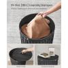 imageSONGMICS Laundry Hamper with Lid Round Laundry Basket 25 Gallons 95 L Versatile Removable Fabric Liner Large Capacity for Laundry Room Bedroom Living Room Slate Gray ULCB160G01Slate Gray