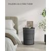imageSONGMICS Laundry Hamper with Lid Round Laundry Basket 25 Gallons 95 L Versatile Removable Fabric Liner Large Capacity for Laundry Room Bedroom Living Room Slate Gray ULCB160G01Slate Gray