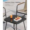 imageSONGMICS 3Piece Patio Furniture Set Garden Coversation Set 2 Rocking Chairs Table Outdoor Lawn Backyard Steel with Armrests Breathable Synthetic Fabric Yellowish Brown UGGF0027K01Yellowish Brown