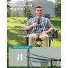 imageSONGMICS Camping Chair Folding Lawn Chair with Cooler Bag 352 lb Weight Capacity Adjustable Armrests with Cup Holder Storage Bag Breathable Nylon Mesh for Sports Games Harbor Blue UGCB060Q01Harbor Blue