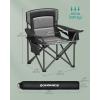 imageSONGMICS Oversized Lumbar Support Camping Chair HeavyDuty Outdoor Folding Chair Comfortable Padded Glamping Cooler Bag Weight Capacity 450 lb Slate Gray UGCB066G01Ink Black