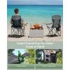 imageSONGMICS Oversized Lumbar Support Camping Chair HeavyDuty Outdoor Folding Chair Comfortable Padded Glamping Cooler Bag Weight Capacity 450 lb Slate Gray UGCB066G01Slate Gray