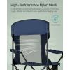 imageSONGMICS Oversized Lumbar Support Camping Chair HeavyDuty Outdoor Folding Chair Comfortable Padded Glamping Cooler Bag Weight Capacity 450 lb Slate Gray UGCB066G01Harbor Blue