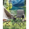 imageSONGMICS Oversized Lumbar Support Camping Chair HeavyDuty Outdoor Folding Chair Comfortable Padded Glamping Cooler Bag Weight Capacity 450 lb Slate Gray UGCB066G01Slate Gray