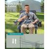 imageSONGMICS Oversized Lumbar Support Camping Chair HeavyDuty Outdoor Folding Chair Comfortable Padded Glamping Cooler Bag Weight Capacity 450 lb Slate Gray UGCB066G01Harbor Blue