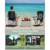 imageSONGMICS Oversized Lumbar Support Camping Chair HeavyDuty Outdoor Folding Chair Comfortable Padded Glamping Cooler Bag Weight Capacity 450 lb Slate Gray UGCB066G01Ink Black