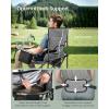 imageSONGMICS Oversized Lumbar Support Camping Chair HeavyDuty Outdoor Folding Chair Comfortable Padded Glamping Cooler Bag Weight Capacity 450 lb Slate Gray UGCB066G01Slate Gray