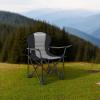 imageSONGMICS Oversized Lumbar Support Camping Chair HeavyDuty Outdoor Folding Chair Comfortable Padded Glamping Cooler Bag Weight Capacity 450 lb Slate Gray UGCB066G01Gray  Black