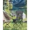 imageSONGMICS Oversized Lumbar Support Camping Chair HeavyDuty Outdoor Folding Chair Comfortable Padded Glamping Cooler Bag Weight Capacity 450 lb Slate Gray UGCB066G01Slate Gray