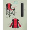 imageSONGMICS Oversized Lumbar Support Camping Chair HeavyDuty Outdoor Folding Chair Comfortable Padded Glamping Cooler Bag Weight Capacity 450 lb Slate Gray UGCB066G01Red  Black