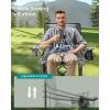 imageSONGMICS Oversized Lumbar Support Camping Chair HeavyDuty Outdoor Folding Chair Comfortable Padded Glamping Cooler Bag Weight Capacity 450 lb Slate Gray UGCB066G01Slate Gray