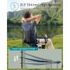 imageSONGMICS Oversized Lumbar Support Camping Chair HeavyDuty Outdoor Folding Chair Comfortable Padded Glamping Cooler Bag Weight Capacity 450 lb Slate Gray UGCB066G01Harbor Blue