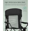 imageSONGMICS Oversized Lumbar Support Camping Chair HeavyDuty Outdoor Folding Chair Comfortable Padded Glamping Cooler Bag Weight Capacity 450 lb Slate Gray UGCB066G01Ink Black