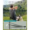 imageSONGMICS Oversized Lumbar Support Camping Chair HeavyDuty Outdoor Folding Chair Comfortable Padded Glamping Cooler Bag Weight Capacity 450 lb Slate Gray UGCB066G01Ink Black