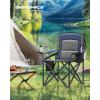 imageSONGMICS Oversized Lumbar Support Camping Chair HeavyDuty Outdoor Folding Chair Comfortable Padded Glamping Cooler Bag Weight Capacity 450 lb Slate Gray UGCB066G01Harbor Blue