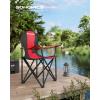 imageSONGMICS Oversized Lumbar Support Camping Chair HeavyDuty Outdoor Folding Chair Comfortable Padded Glamping Cooler Bag Weight Capacity 450 lb Slate Gray UGCB066G01Red  Black