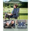 imageSONGMICS Oversized Lumbar Support Camping Chair HeavyDuty Outdoor Folding Chair Comfortable Padded Glamping Cooler Bag Weight Capacity 450 lb Slate Gray UGCB066G01Harbor Blue