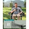 imageSONGMICS Oversized Lumbar Support Camping Chair HeavyDuty Outdoor Folding Chair Comfortable Padded Glamping Cooler Bag Weight Capacity 450 lb Slate Gray UGCB066G01Ink Black