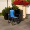imageSONGMICS Oversized Lumbar Support Camping Chair HeavyDuty Outdoor Folding Chair Comfortable Padded Glamping Cooler Bag Weight Capacity 450 lb Slate Gray UGCB066G01Blue  Black