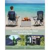 imageSONGMICS Oversized Lumbar Support Camping Chair HeavyDuty Outdoor Folding Chair Comfortable Padded Glamping Cooler Bag Weight Capacity 450 lb Slate Gray UGCB066G01Harbor Blue