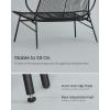 imageSONGMICS Patio Chair Patio Bench 2Seat Garden Bench Garden Furniture PE Rattan Garden Chair with Backrest 276 x 545 x 312 Inches for Terrace Garden Balcony Outdoor Ink Black UGGF0026B01