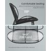 imageSONGMICS Patio Chair Patio Bench 2Seat Garden Bench Garden Furniture PE Rattan Garden Chair with Backrest 276 x 545 x 312 Inches for Terrace Garden Balcony Outdoor Ink Black UGGF0026B01