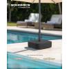 imageSONGMICS Umbrella Base Square Patio Umbrella Stand Sand Fillable Bag 88 lb for 510 ft Umbrellas HeavyDuty for Poles of Different Diameters Oudoor Beach Lawn Black UGUB0042B01Square