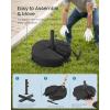 imageSONGMICS Umbrella Base Square Patio Umbrella Stand Sand Fillable Bag 88 lb for 510 ft Umbrellas HeavyDuty for Poles of Different Diameters Oudoor Beach Lawn Black UGUB0042B01Round