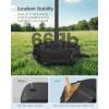 imageSONGMICS Umbrella Base Square Patio Umbrella Stand Sand Fillable Bag 88 lb for 510 ft Umbrellas HeavyDuty for Poles of Different Diameters Oudoor Beach Lawn Black UGUB0042B01Round