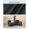 imageSONGMICS Umbrella Base Square Patio Umbrella Stand Sand Fillable Bag 88 lb for 510 ft Umbrellas HeavyDuty for Poles of Different Diameters Oudoor Beach Lawn Black UGUB0042B01Square