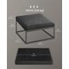 imageSONGMICS HOME LUIZ Collection  Ottoman Square Coffee Table Footstool Reversible Top Padded Seat Side Table Minimalist Steel Frame Max Load 660 lb for Living Room Dove Gray ULOM077G01Ink Black