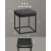 imageSONGMICS HOME LUIZ Collection  Ottoman Square Coffee Table Footstool Reversible Top Padded Seat Side Table Minimalist Steel Frame Max Load 660 lb for Living Room Dove Gray ULOM077G01Ink Black