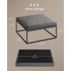 imageSONGMICS HOME LUIZ Collection  Ottoman Square Coffee Table Footstool Reversible Top Padded Seat Side Table Minimalist Steel Frame Max Load 660 lb for Living Room Dove Gray ULOM077G01Dove Gray