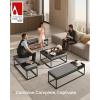 imageSONGMICS HOME LUIZ Collection  Ottoman Square Coffee Table Footstool Reversible Top Padded Seat Side Table Minimalist Steel Frame Max Load 660 lb for Living Room Dove Gray ULOM077G01Dove Gray