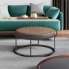 imageSONGMICS HOME LUIZ Collection  Ottoman Square Coffee Table Footstool Reversible Top Padded Seat Side Table Minimalist Steel Frame Max Load 660 lb for Living Room Dove Gray ULOM077G01Walnut Brown