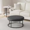 imageSONGMICS HOME LUIZ Collection  Ottoman Square Coffee Table Footstool Reversible Top Padded Seat Side Table Minimalist Steel Frame Max Load 660 lb for Living Room Dove Gray ULOM077G01Ink Black