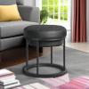 imageSONGMICS HOME LUIZ Collection  Ottoman Square Coffee Table Footstool Reversible Top Padded Seat Side Table Minimalist Steel Frame Max Load 660 lb for Living Room Dove Gray ULOM077G01Ink Black